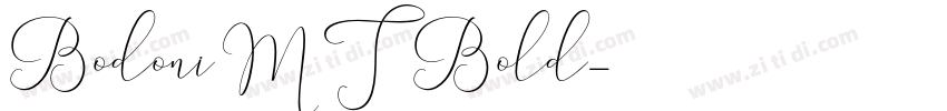 BodoniMT Bold字体转换